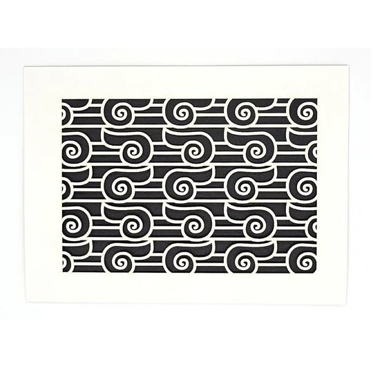 Laser Cut Greeting Card: Aztec Waves
