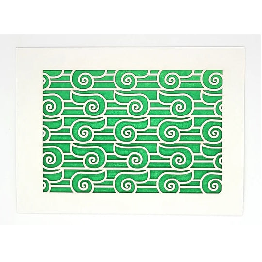 Laser Cut Greeting Card: Aztec Waves