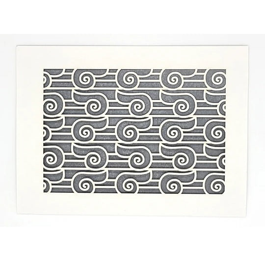 Laser Cut Greeting Card: Aztec Waves