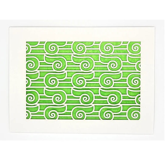 Laser Cut Greeting Card: Aztec Waves