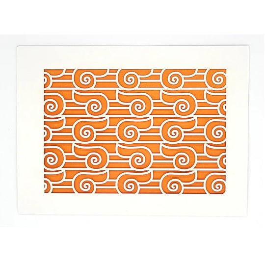 Laser Cut Greeting Card: Aztec Waves