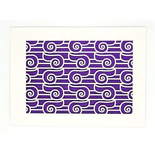 Laser Cut Greeting Card: Aztec Waves