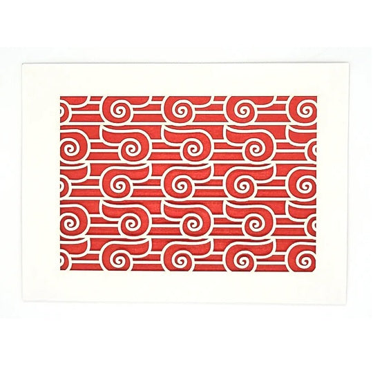 Laser Cut Greeting Card: Aztec Waves