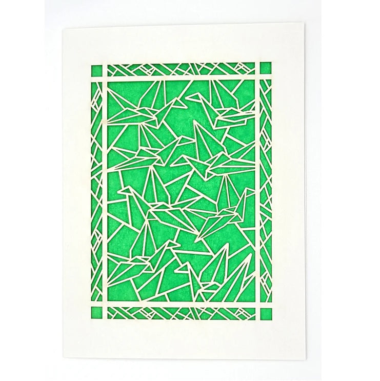 Laser Cut Greeting Card: Paper Crane