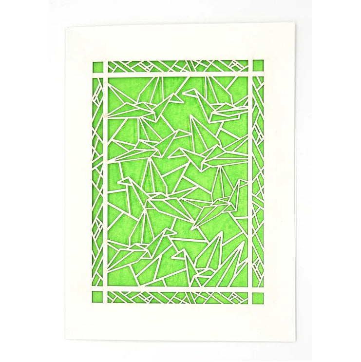 Laser Cut Greeting Card: Paper Crane
