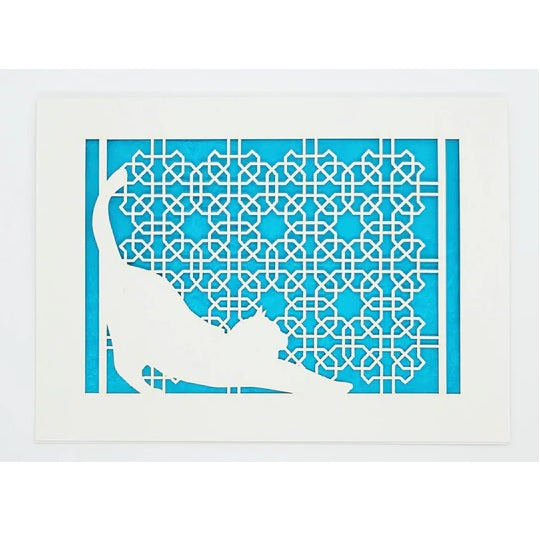 Laser Cut Greeting Card: Muzza the Cat