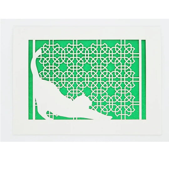 Laser Cut Greeting Card: Muzza the Cat