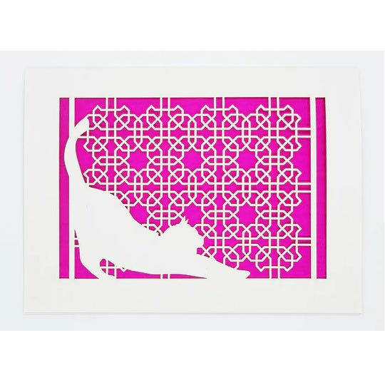 Laser Cut Greeting Card: Muzza the Cat