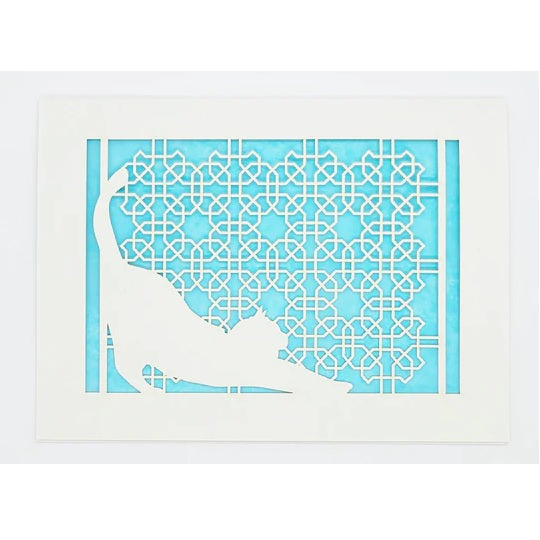 Laser Cut Greeting Card: Muzza the Cat