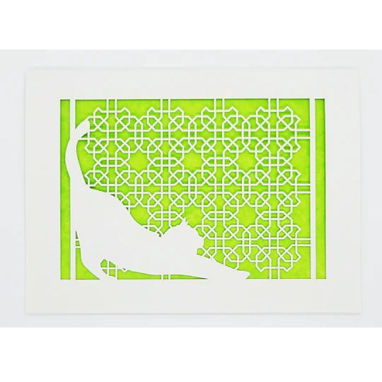 Laser Cut Greeting Card: Muzza the Cat