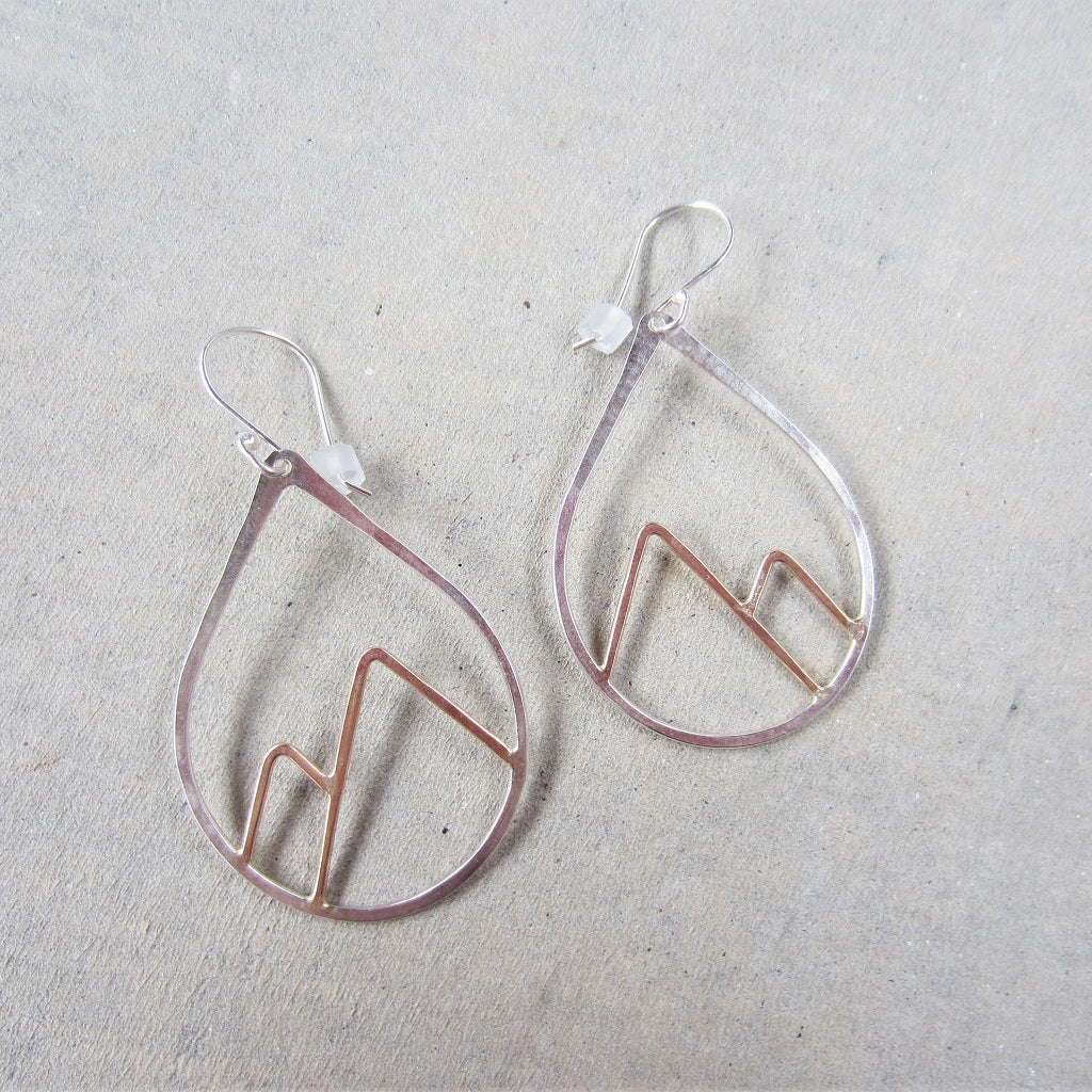 Vermont Earrings in Mixed Metals