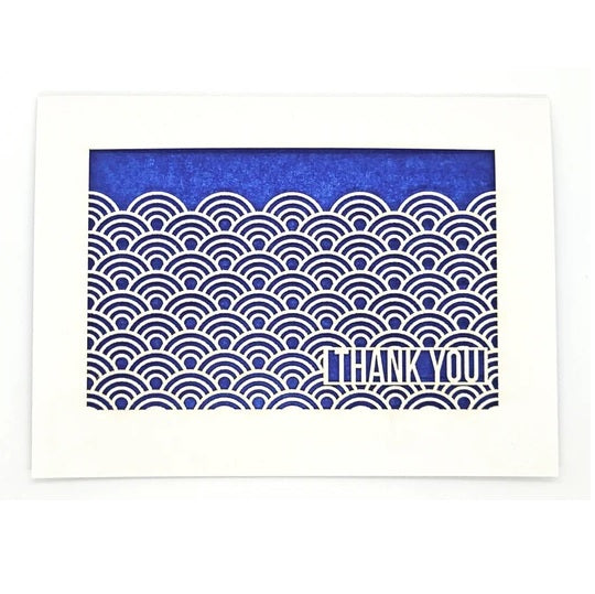 Laser Cut Greeting Card: Thank You Waves