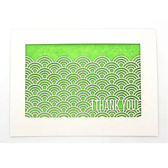Laser Cut Greeting Card: Thank You Waves
