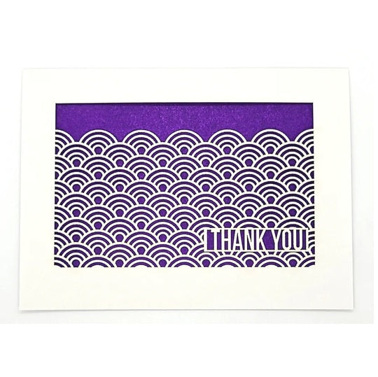 Laser Cut Greeting Card: Thank You Waves