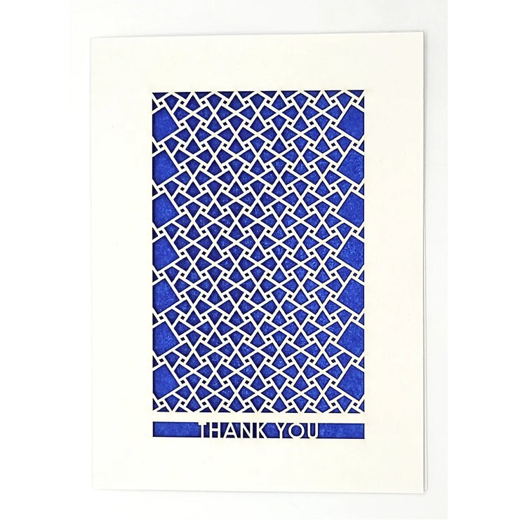 Laser Cut Greeting Card: Thank You Squares on Squares