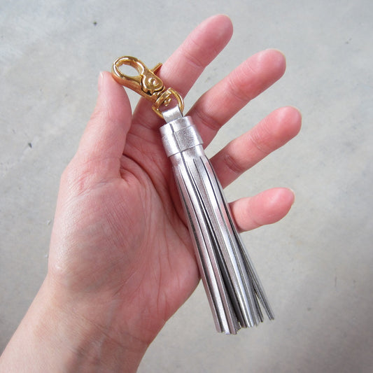 Tassel Key Ring: Silver
