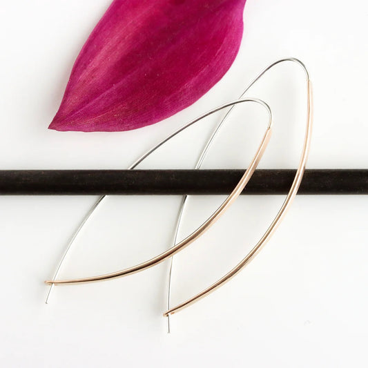 Large Vera Earrings in Mixed Metals