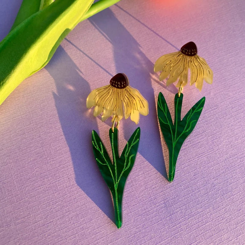 Black Eyed Susan Acrylic Earrings