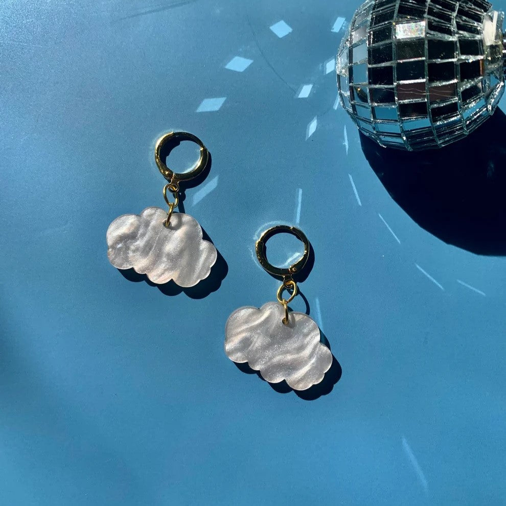 Mini Cloud Acrylic Earrings