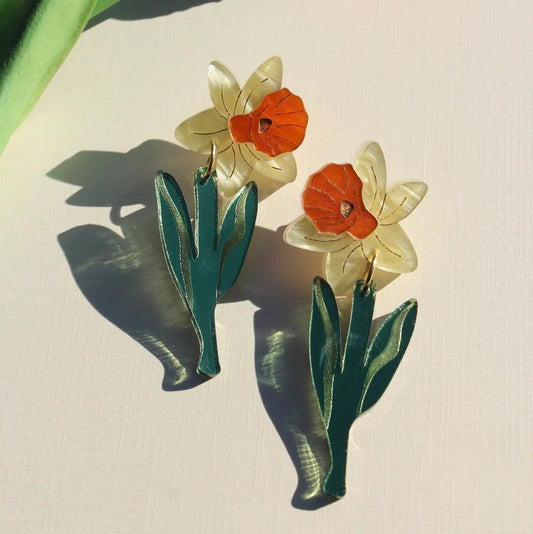 Daffodil Acrylic Earrings