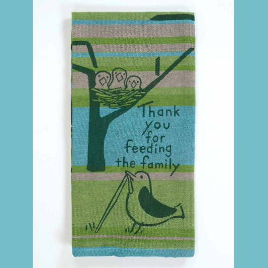Woven Dish Towel: Feeding the Family