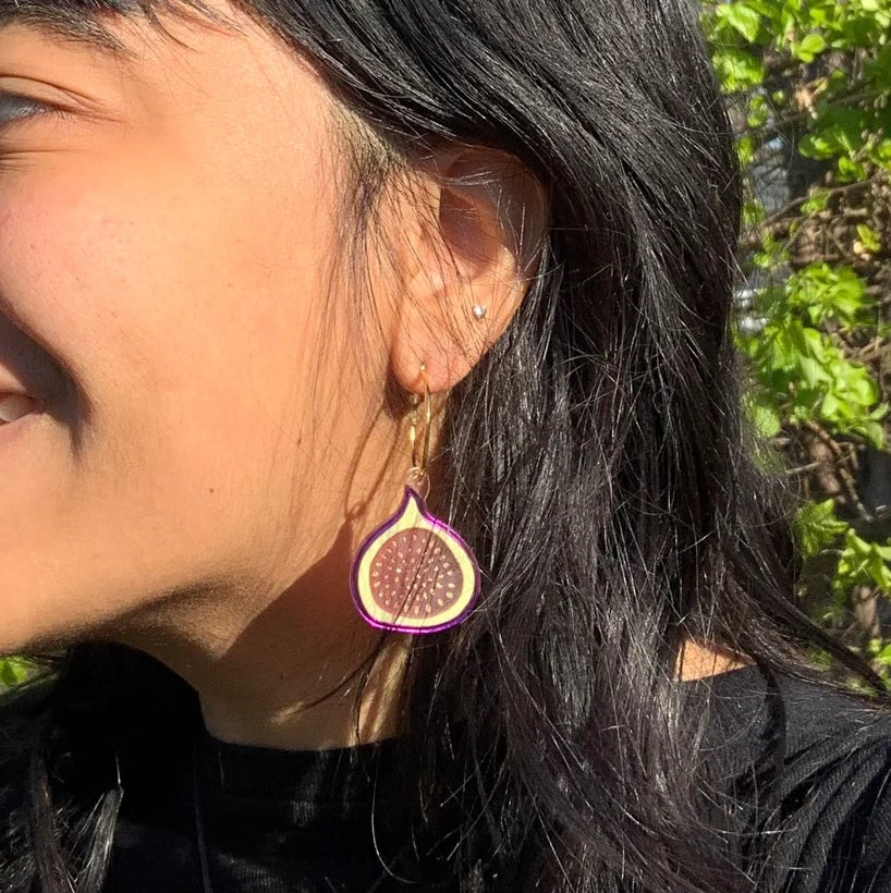 Fig Acrylic Earrings