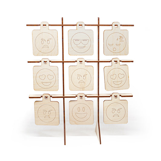 DIY Wooden Emoji Target Stand