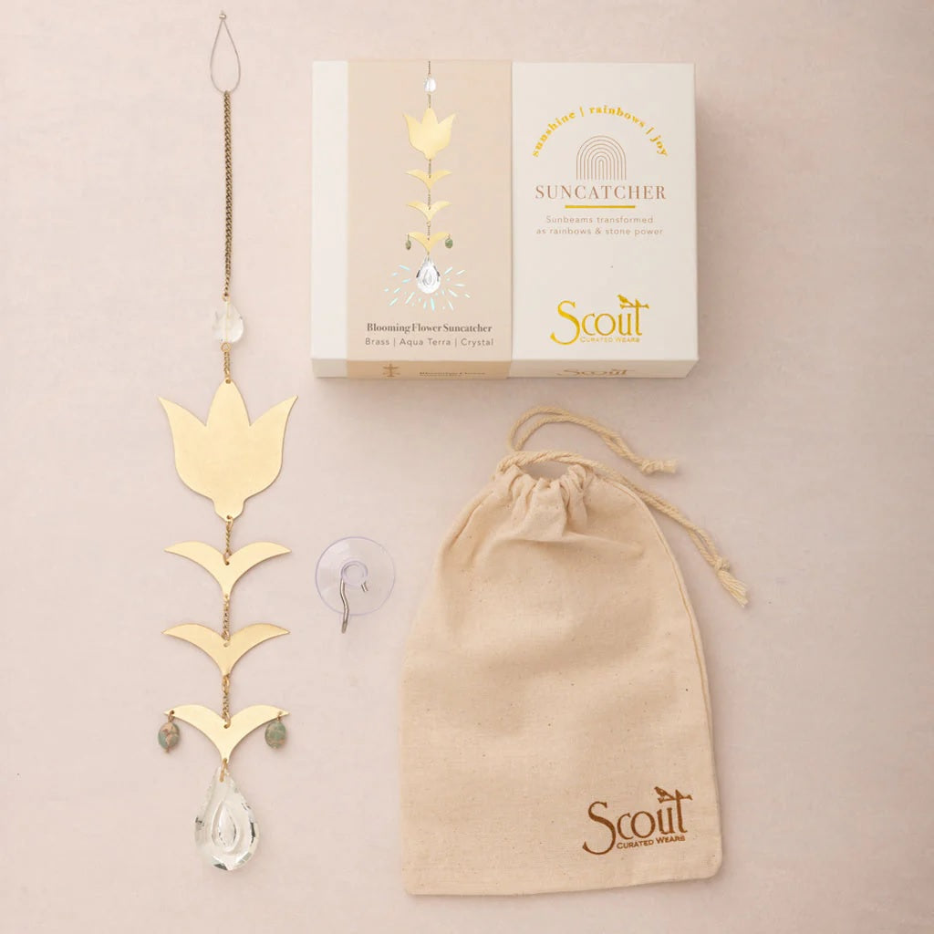 Suncatcher: Blooming Flower Aqua Terra