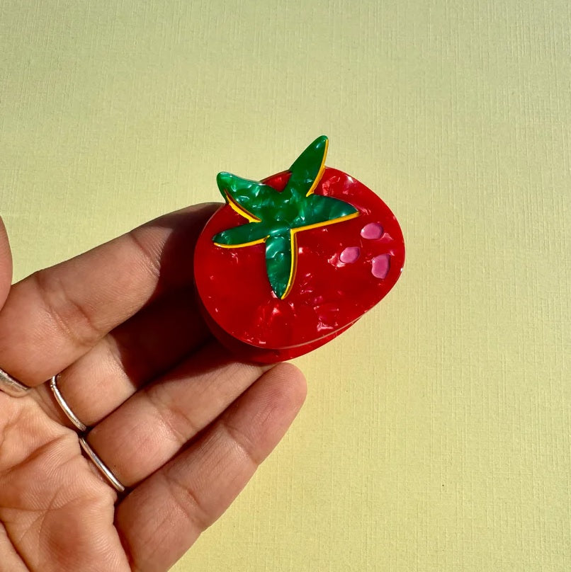 Tiny Tomato Hair Claw