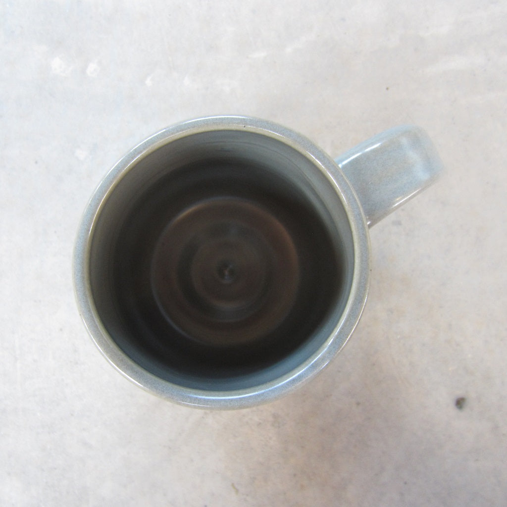 MASS MoCA Handmade Ceramic Mug: Grey Clocktower