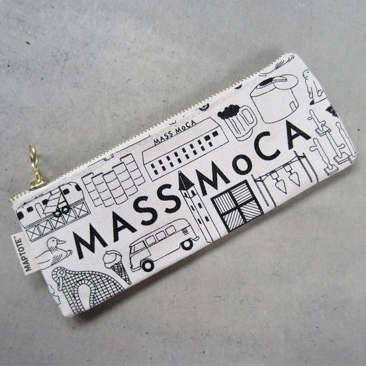 MASS MoCA Canvas Pencil Pouch: Museum Icons
