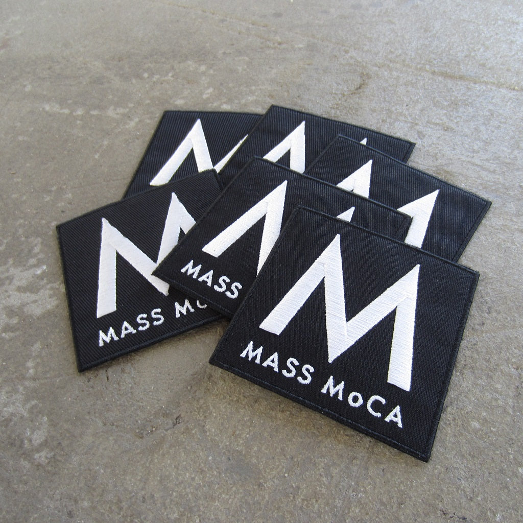 MASS MoCA Iron On Patch: Black and White Logo