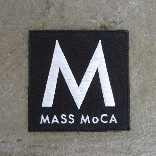 MASS MoCA Iron On Patch: Black and White Logo