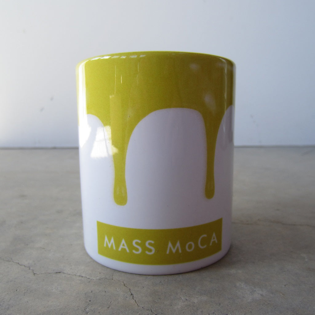 MASS MoCA Paint Drip Mug: Yellow