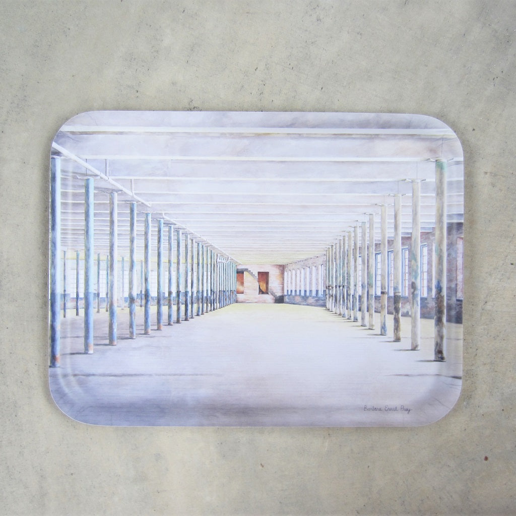 MASS MoCA Wooden Tray: Barbara Prey Watercolor - Large