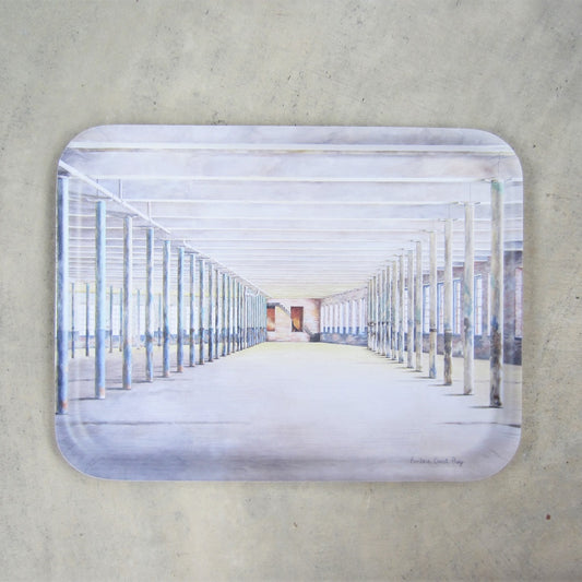 MASS MoCA Wooden Tray: Barbara Prey Watercolor - Large