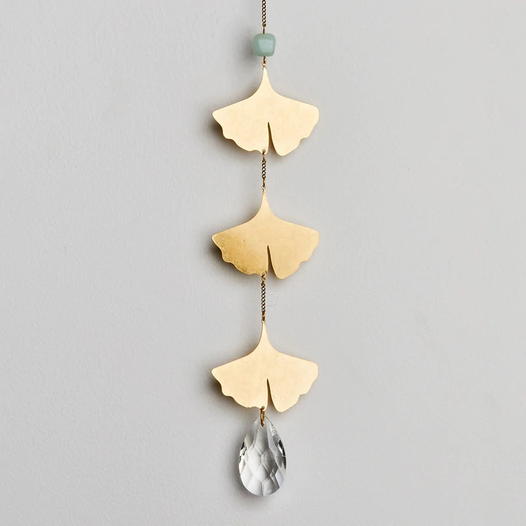 Suncatcher: Botanical Leaf Amazonite